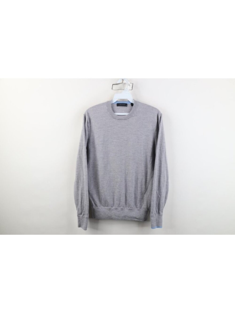 Greyson Clothiers Mens Small Blank Wool Knit Golf Golfing Crewneck Sweater Gray